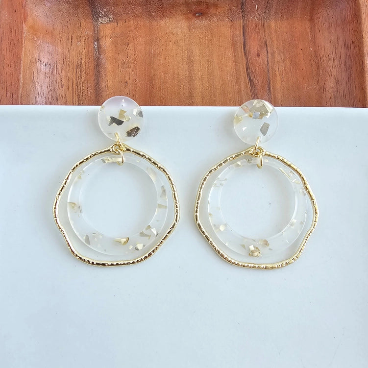 Gold Flake Georgia Earring