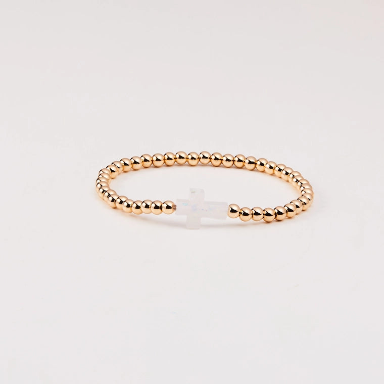 Petite Holy Water Stretch Bracelet in Gold