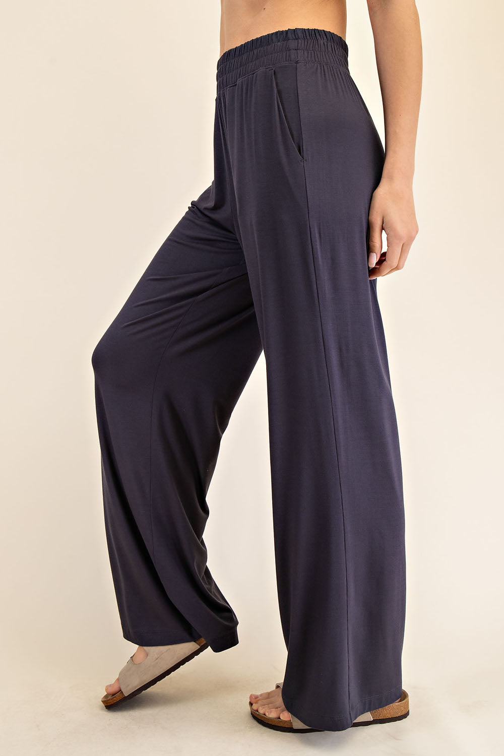 Plus Size Viscose Modal Wide Leg Pant