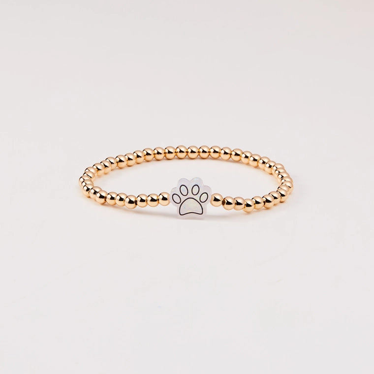 Holy Water Pawprint Bracelet in Gold