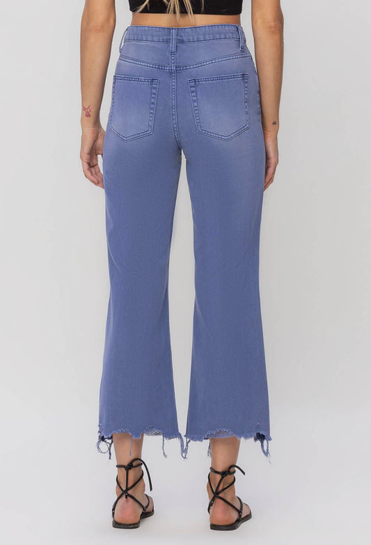90s Vintage Cropped Flares Indigo