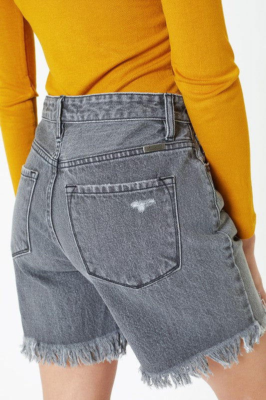 VINTAGE 90s Gray Wash Kan Can Shorts