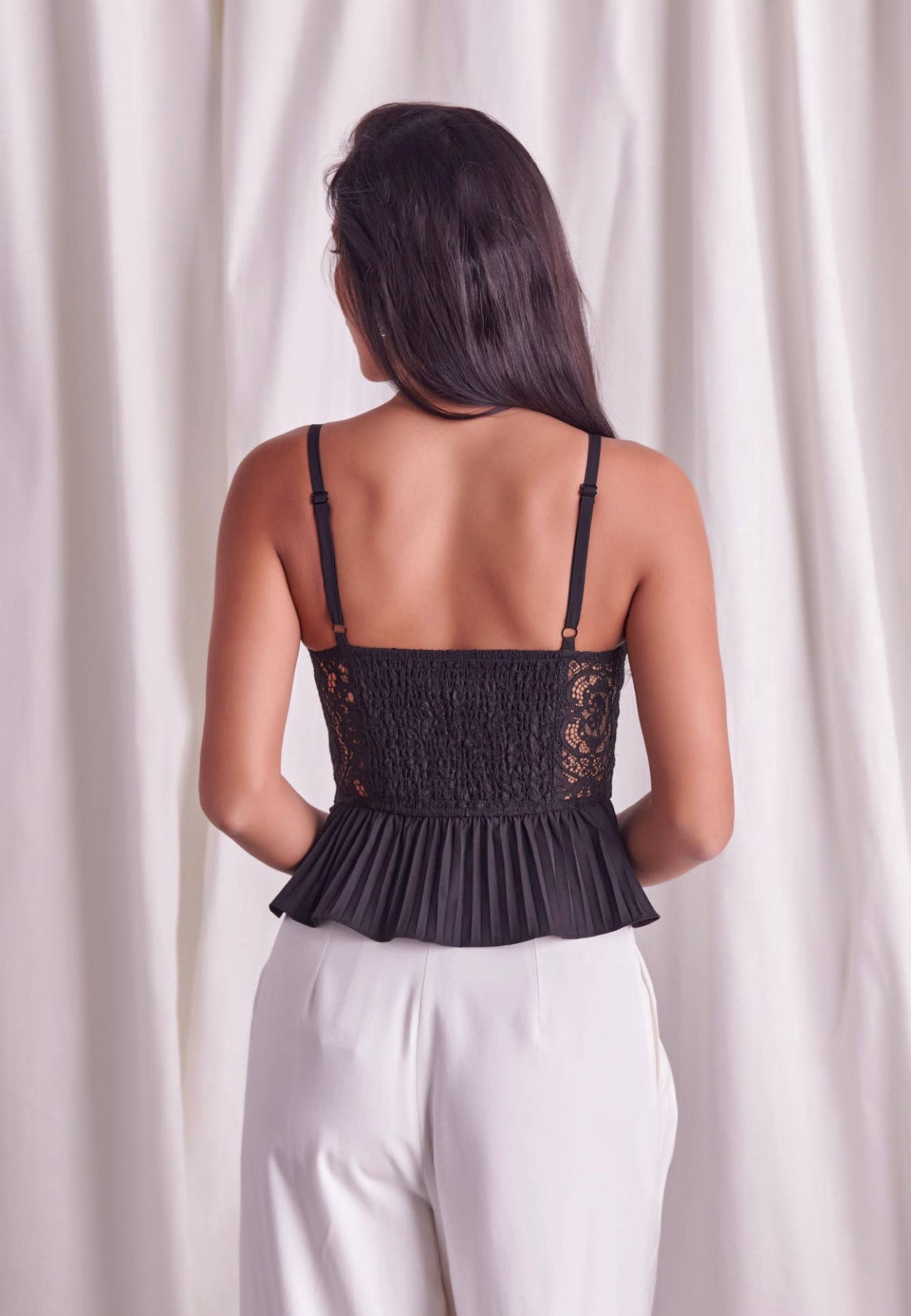 black lace top