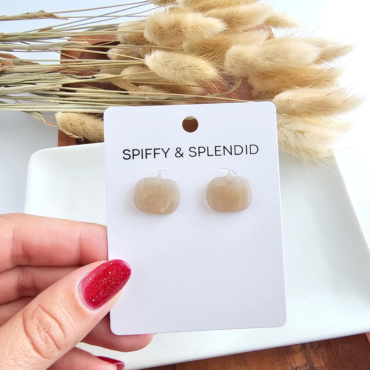 Pumpkin Patch Studs - Cashmere