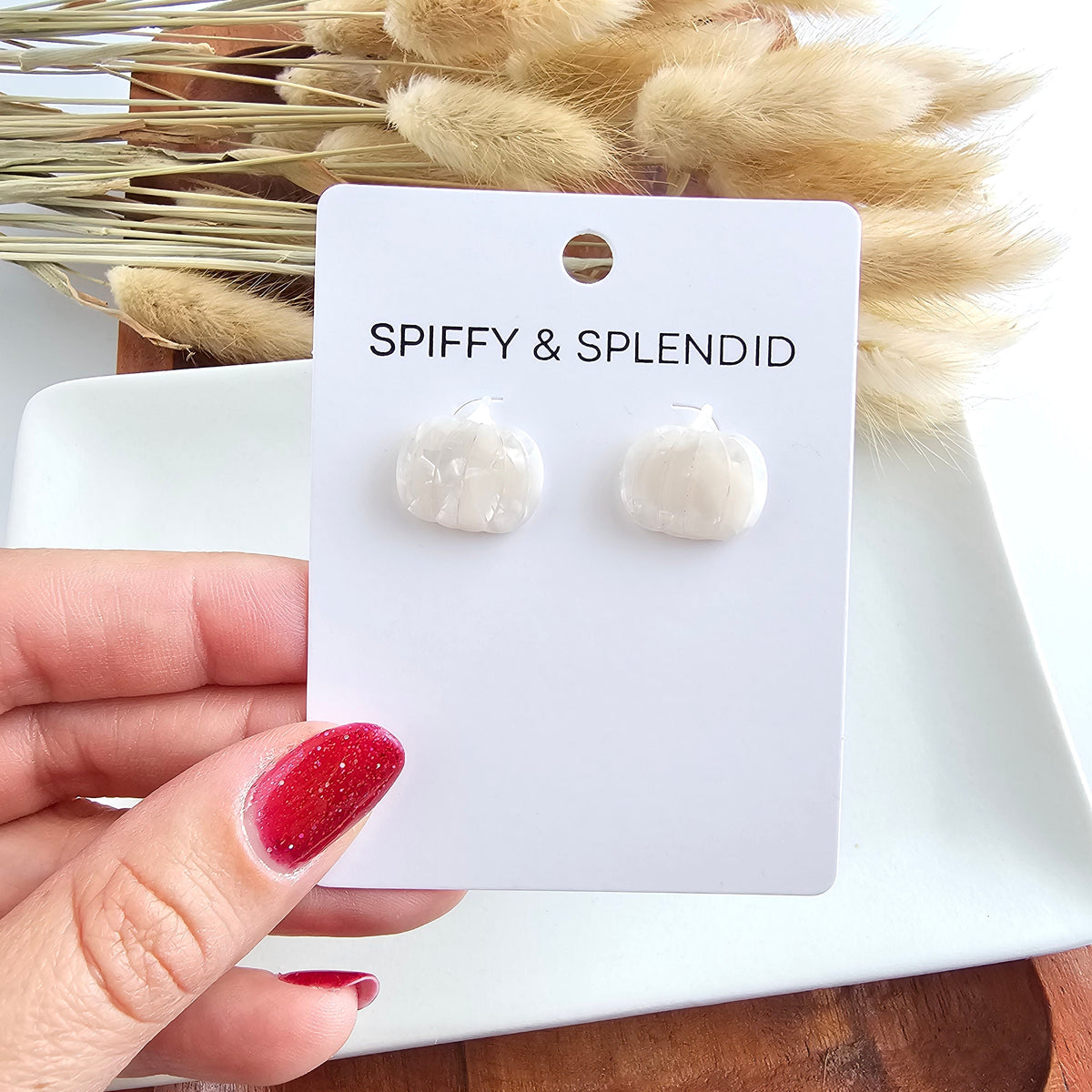 Pumpkin Patch Studs - Cream