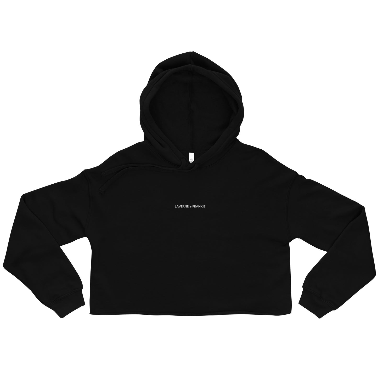 LAVERNE + FRANKIE Embroidered Bella + Canvas Cropped Hoodie