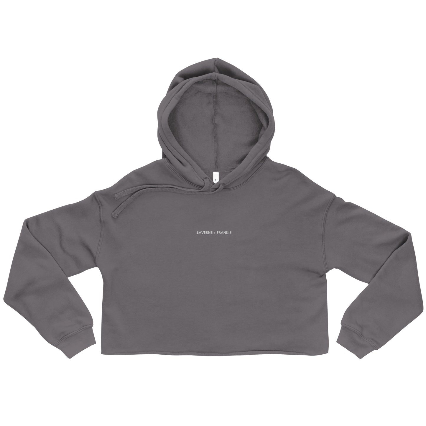 LAVERNE + FRANKIE Embroidered Bella + Canvas Cropped Hoodie