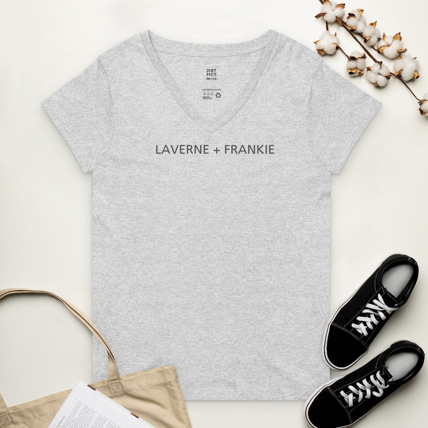 LAVERNE + FRANKIE V-Neck Tee