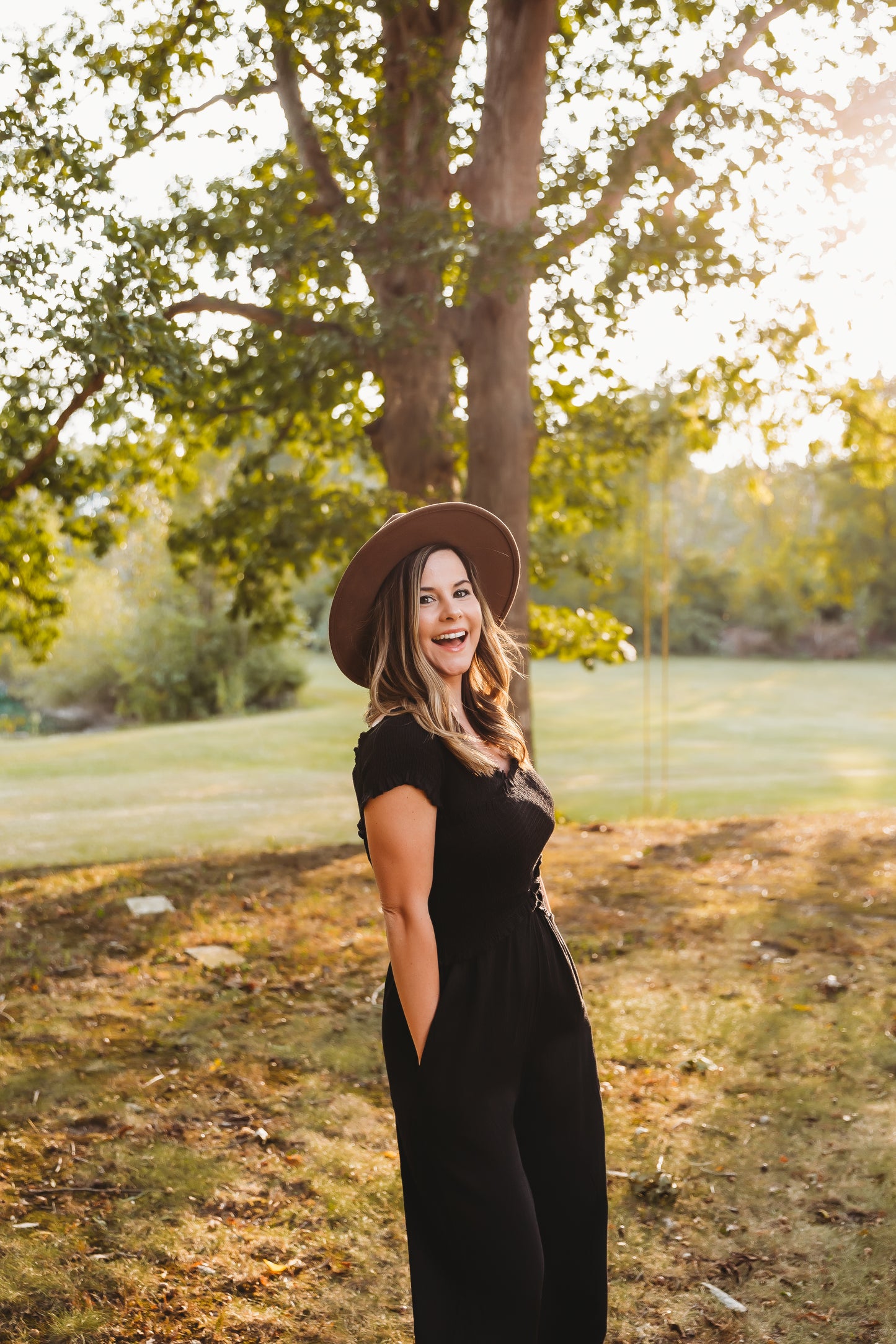 Black Criss Cross Smocked Jumpsuit