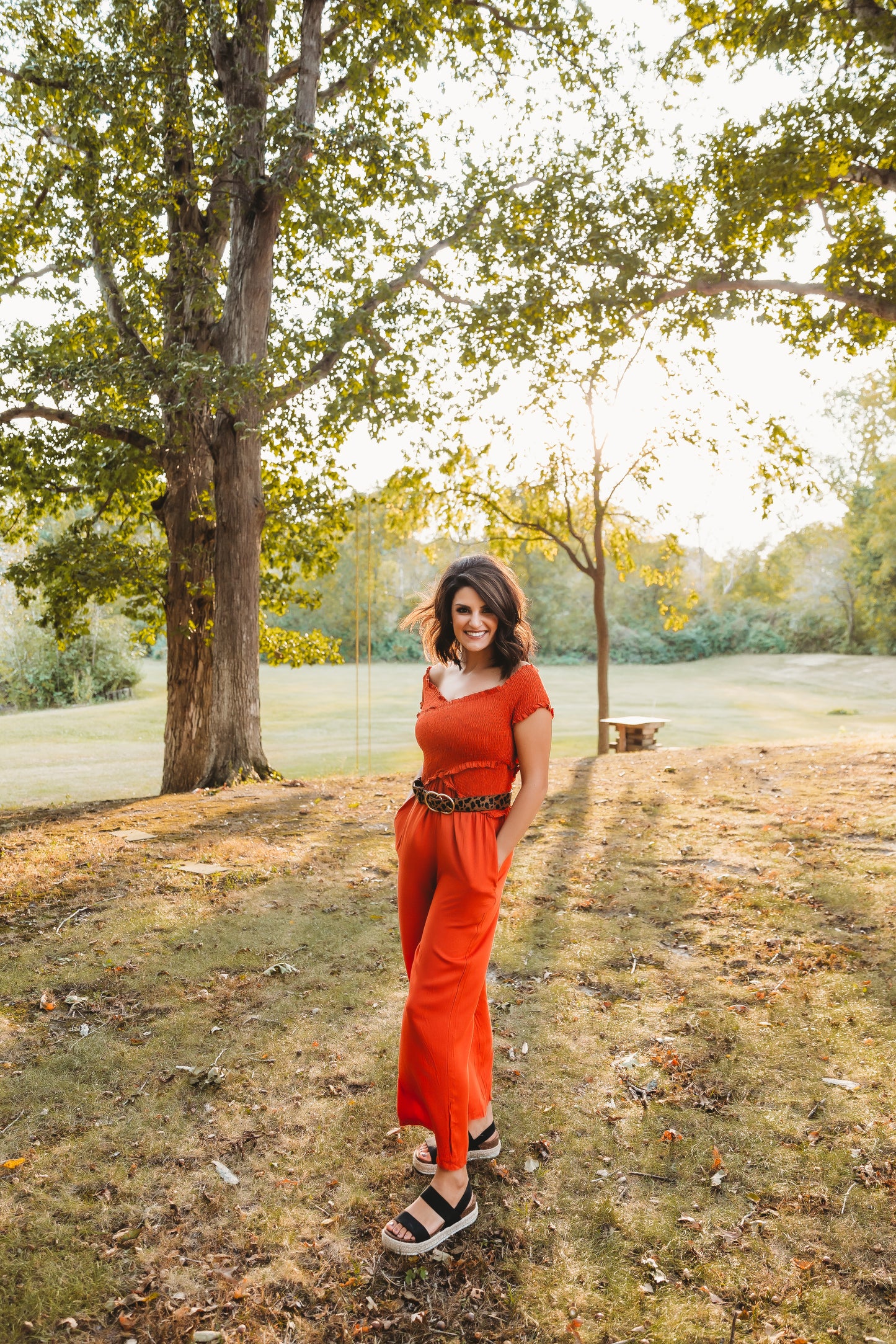 Brick Criss Cross Jumpsuit