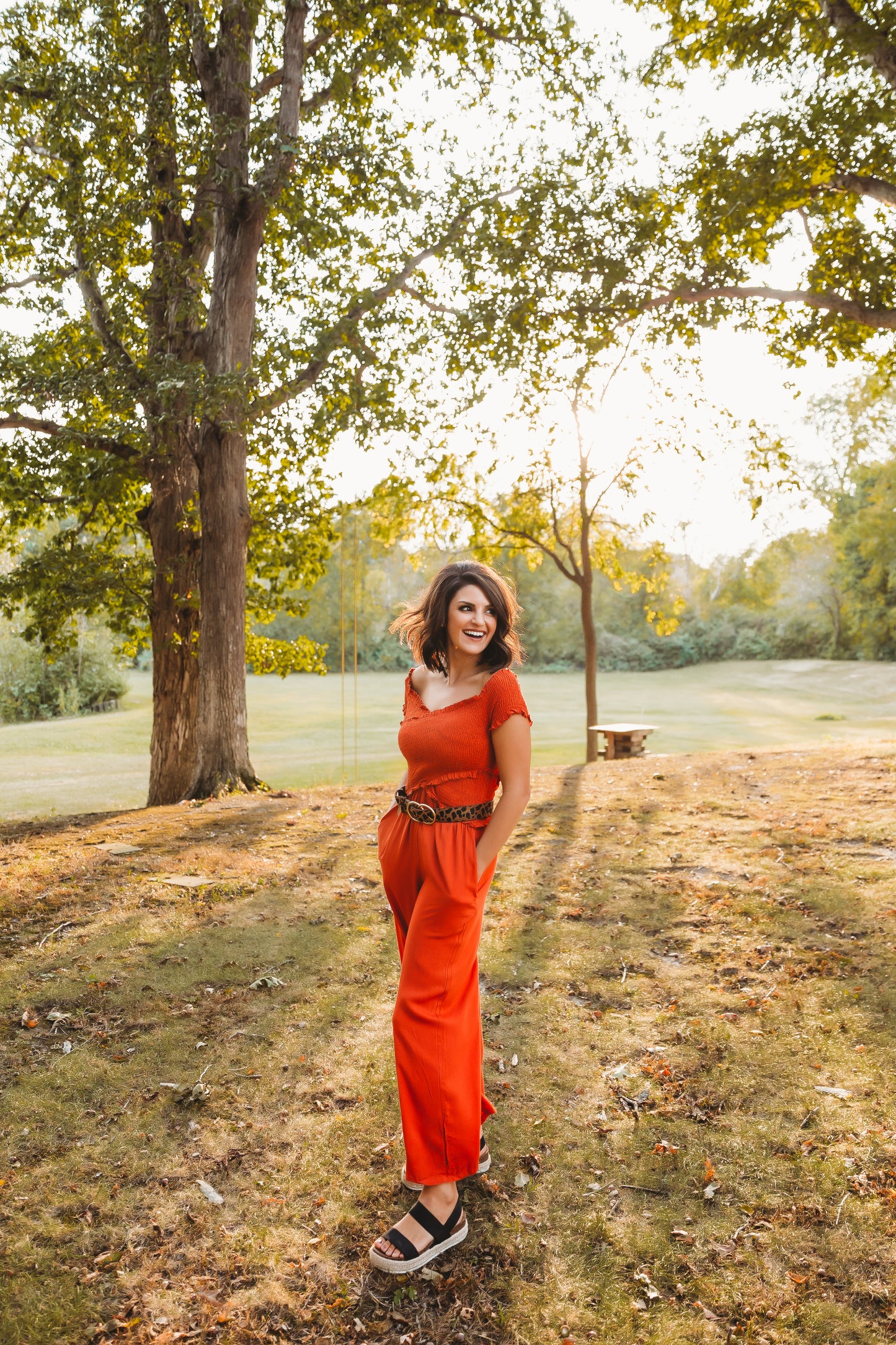 Brick Criss Cross Jumpsuit