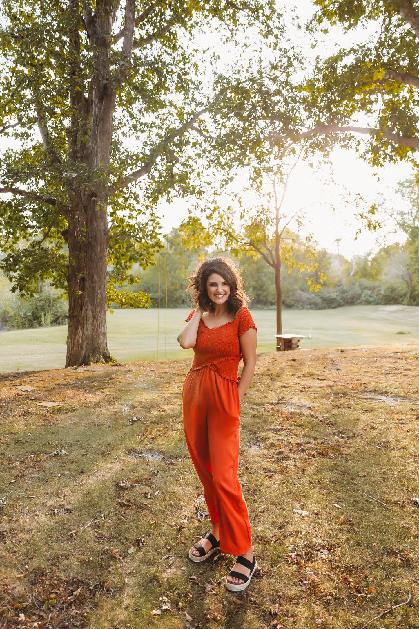 Brick Criss Cross Jumpsuit