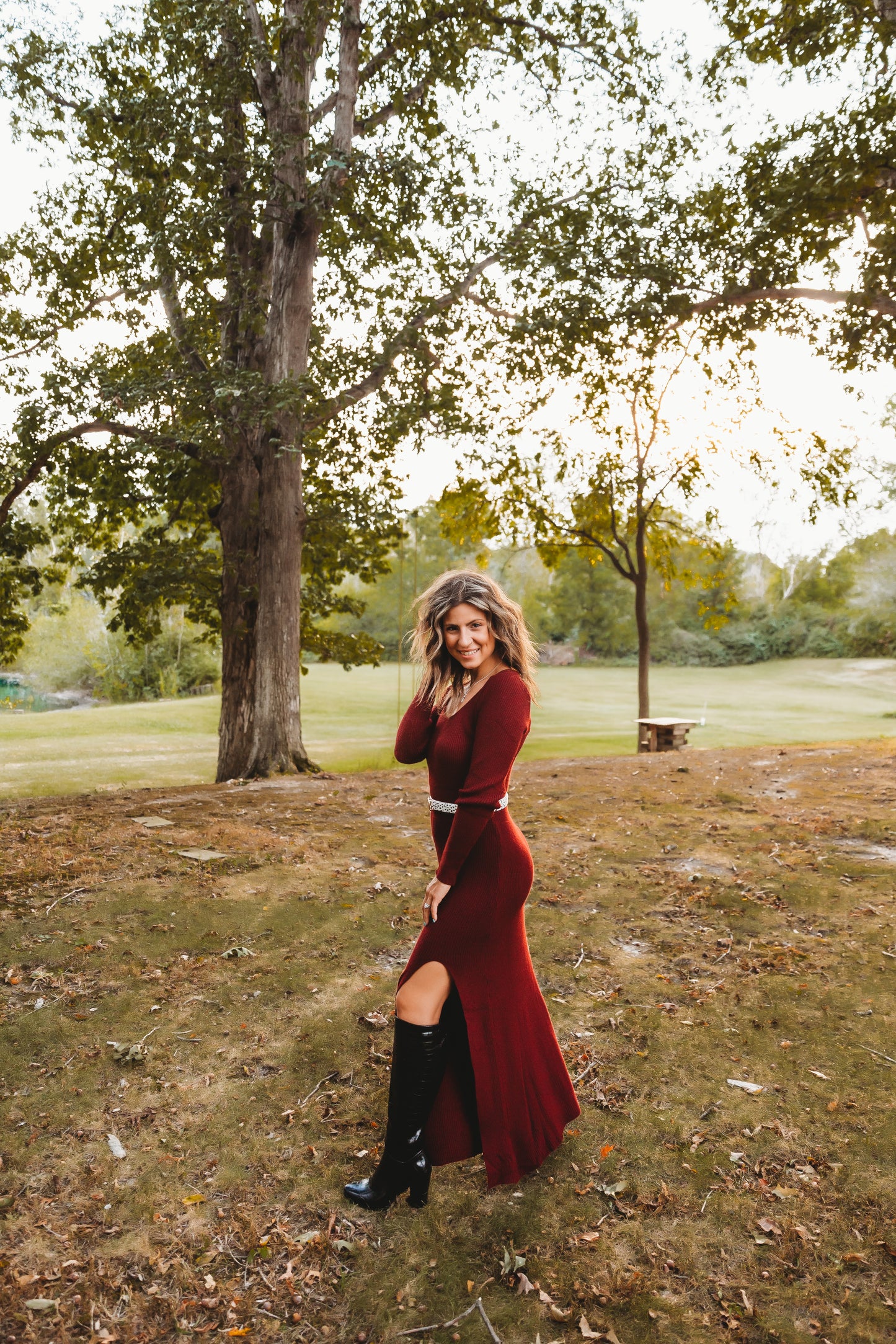 High Slit Sweater Maxi