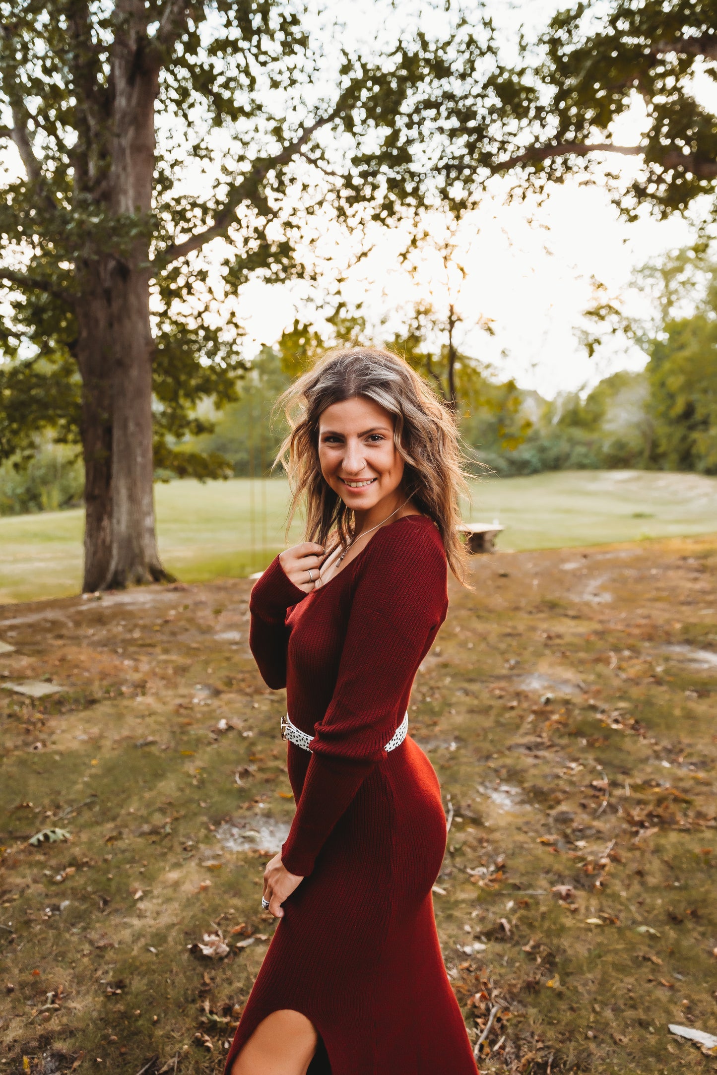High Slit Sweater Maxi