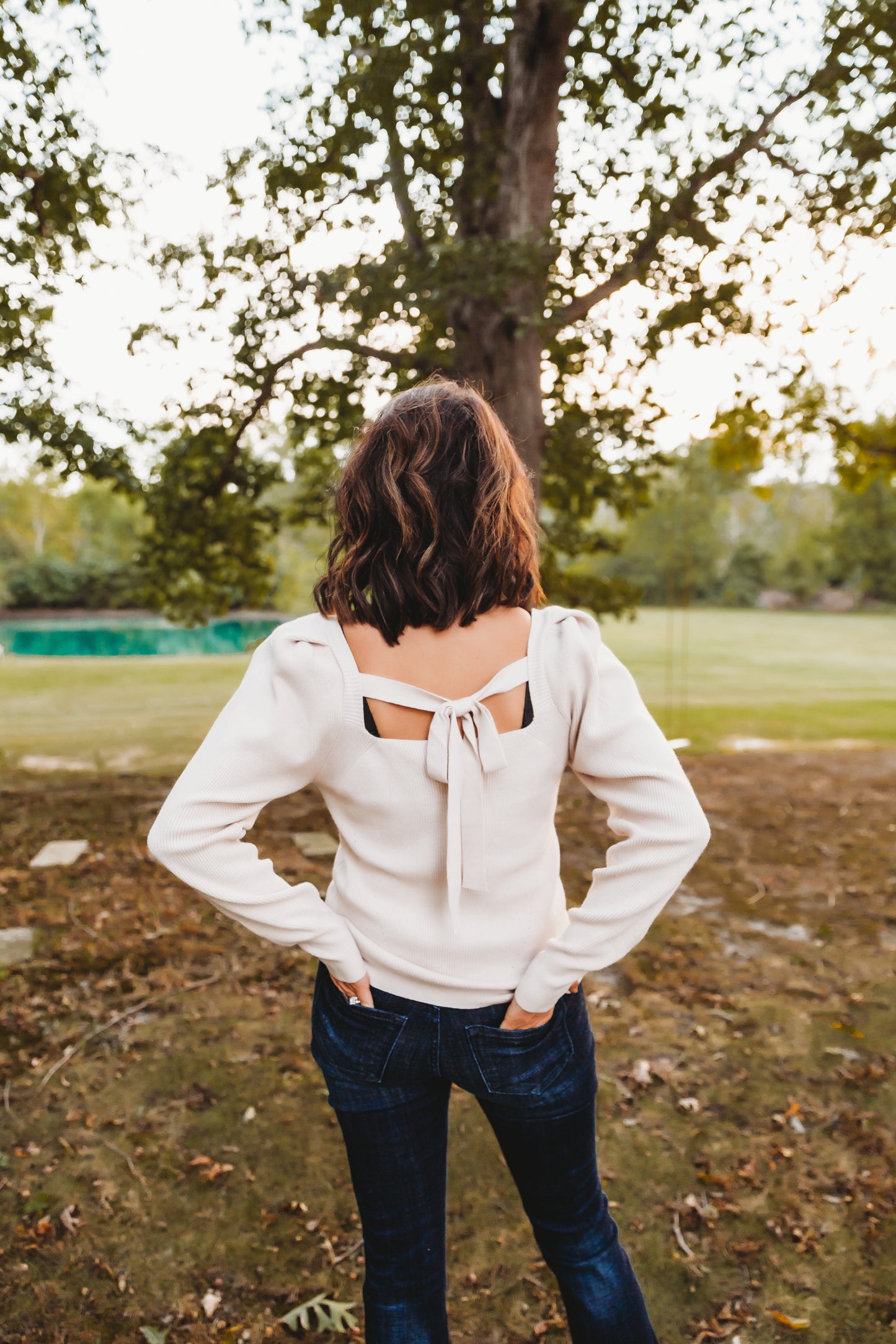Shell Square Neck Puff Sleeve Top