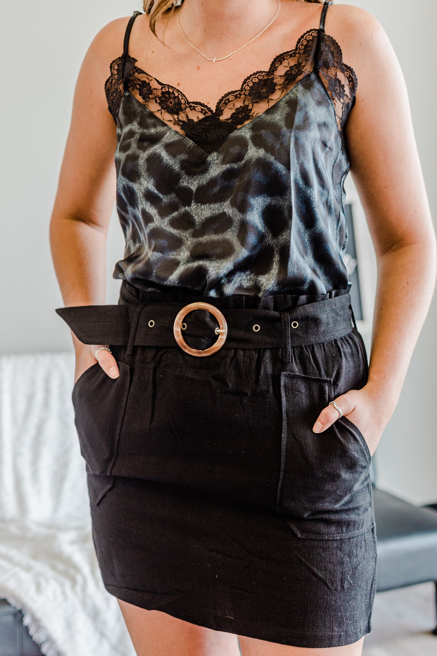 Satin Leopard Tank