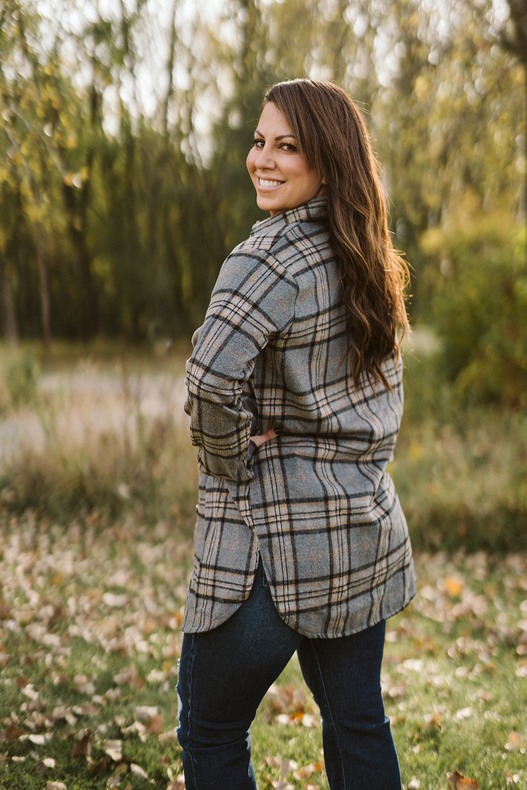 Gray Flannel Shirt Dress