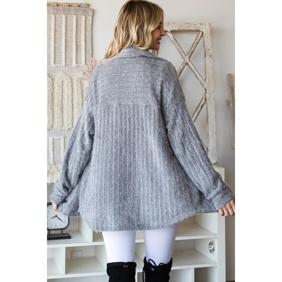 Fuzzy Knit Shacket