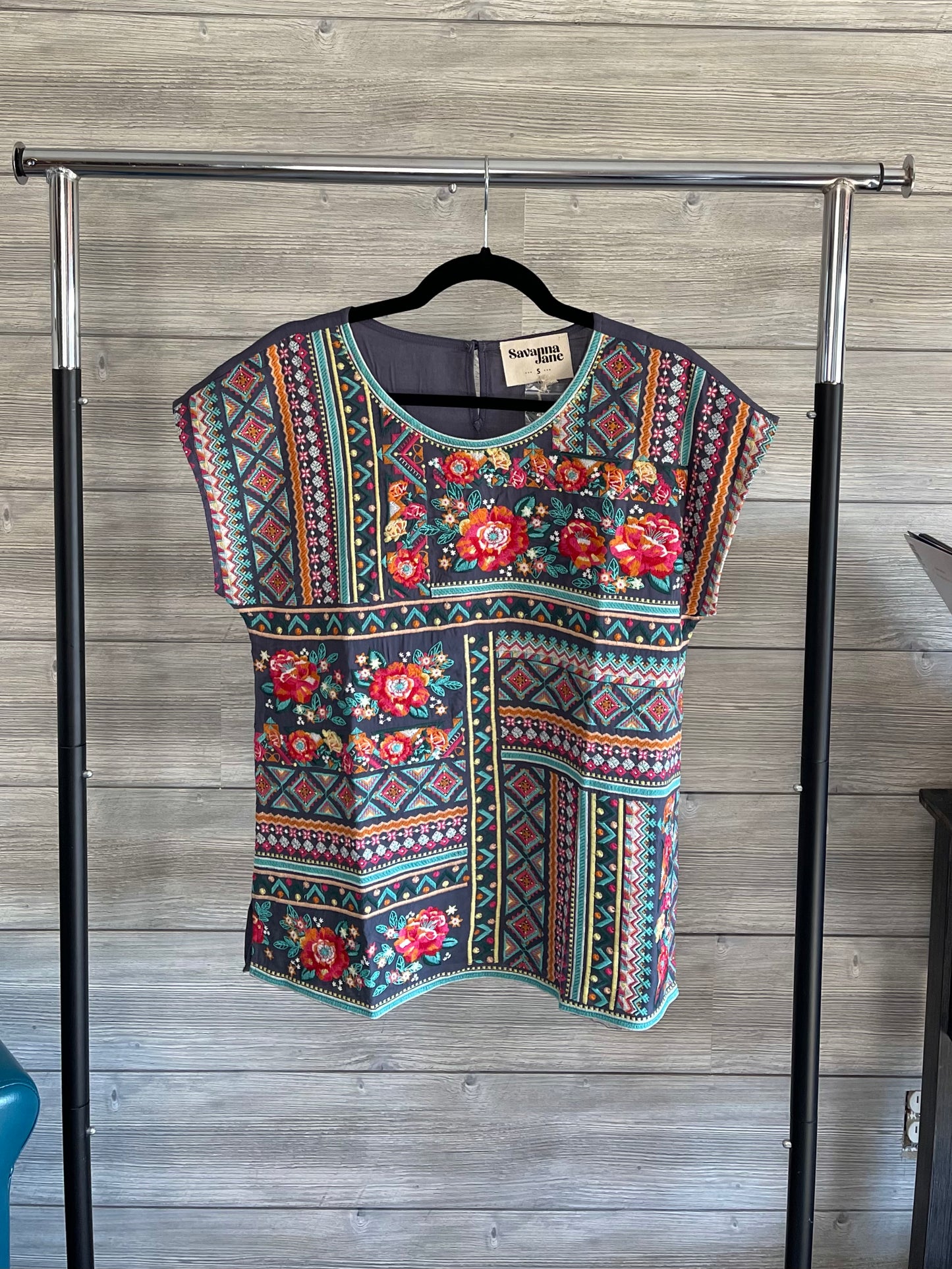 Oversized Embroidered Top