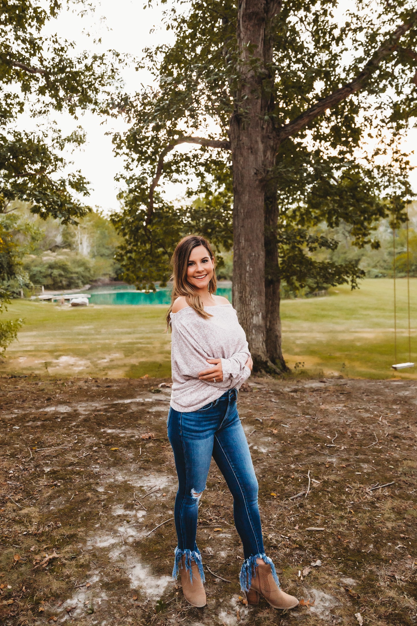 Burgundy Heathered Knit Top