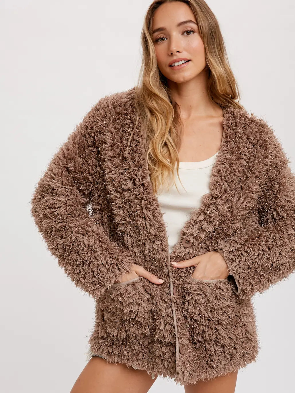 FINAL SALE * Shaggy Fur Suede Jacket