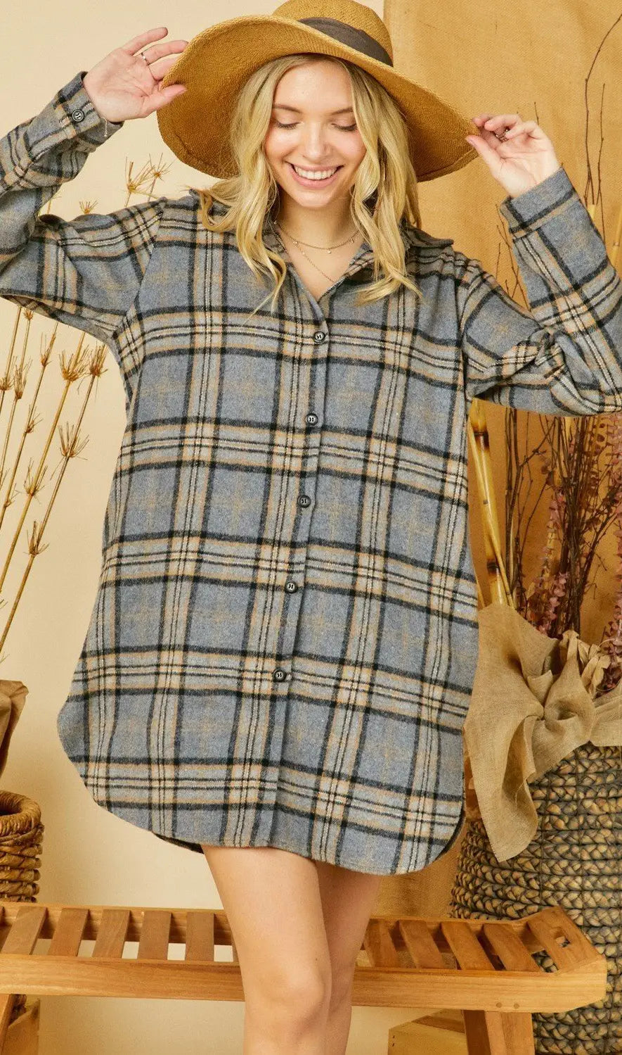 Gray Flannel Shirt Dress
