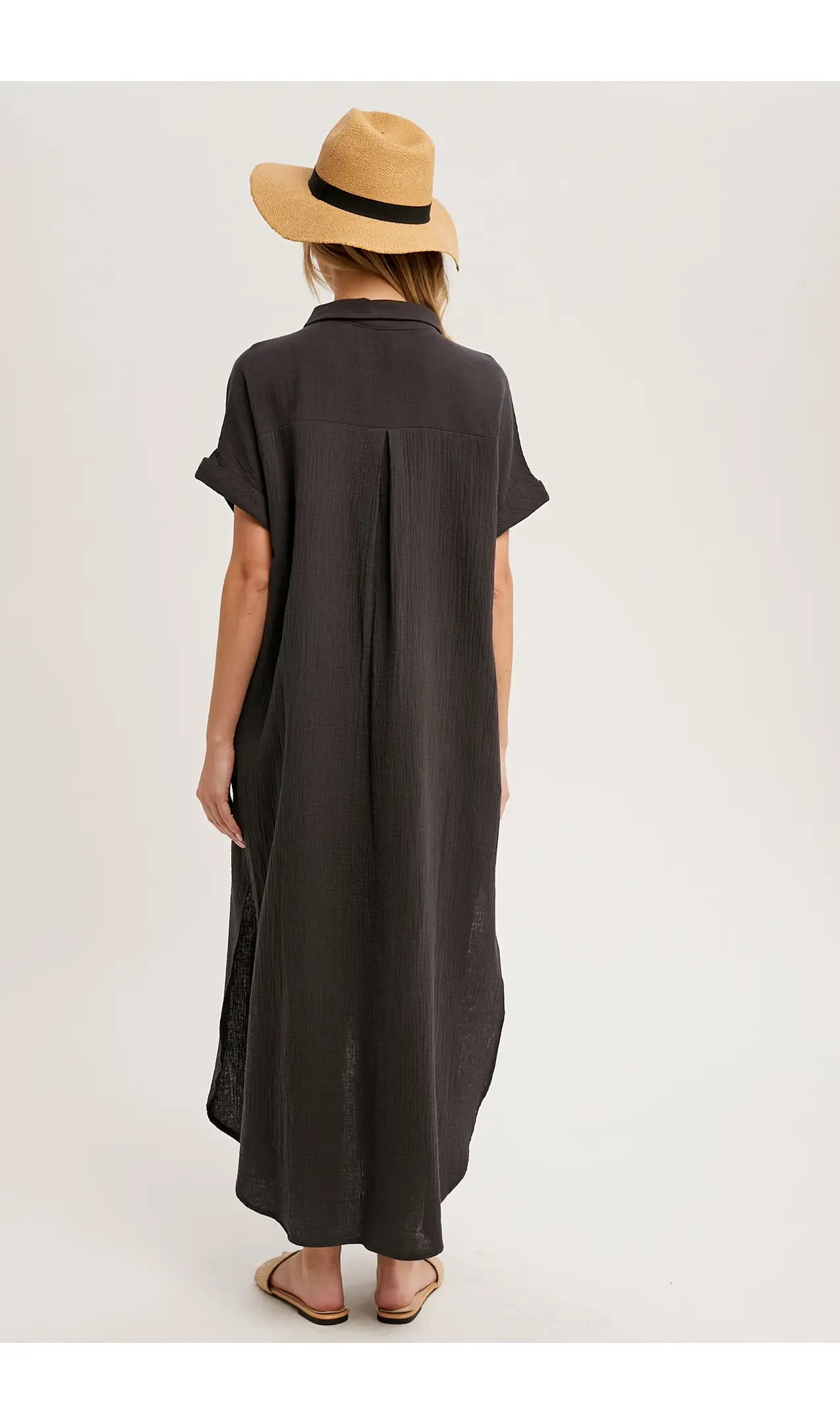 Ash Button Up Maxi Shirt Dress