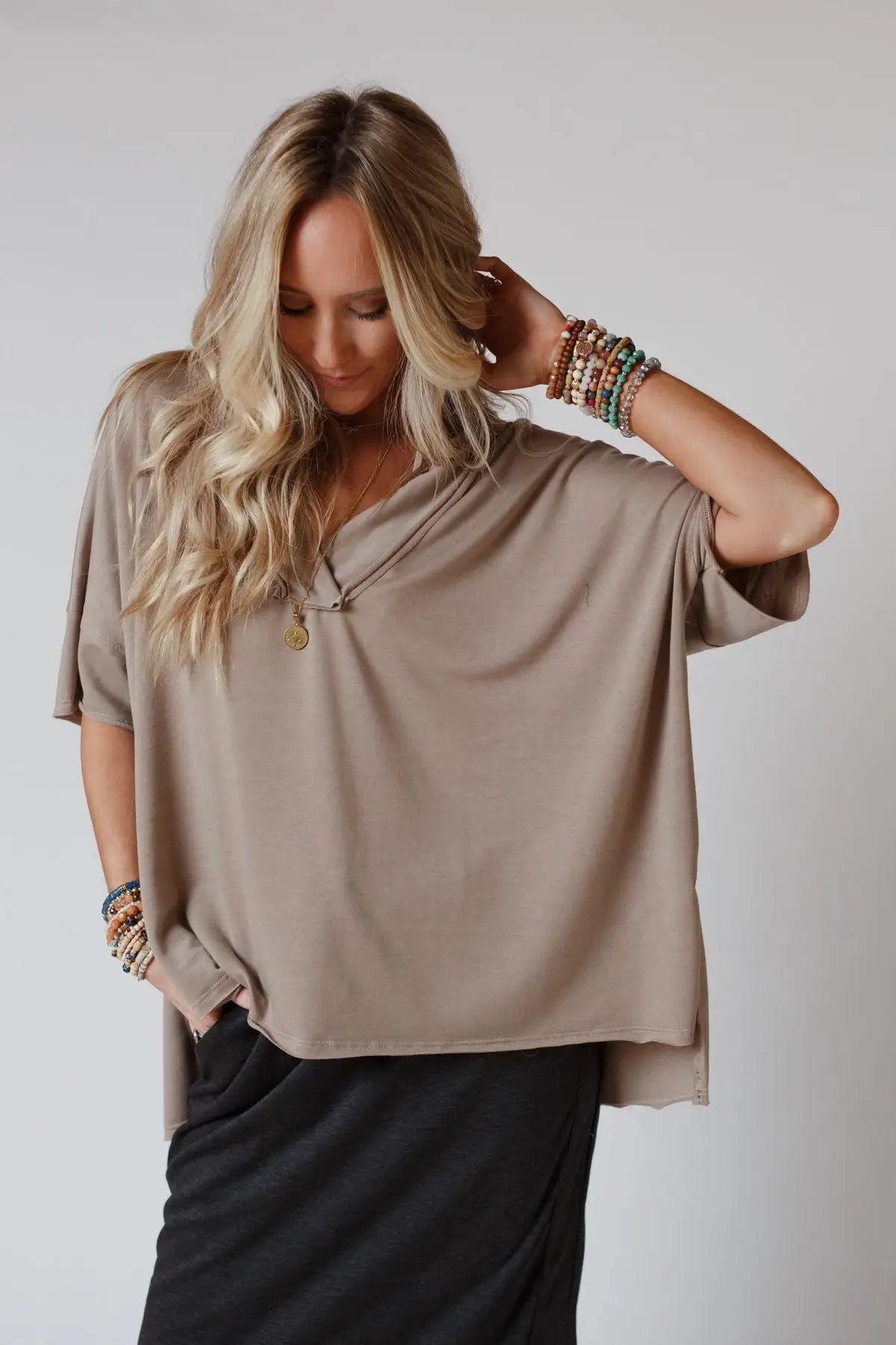 Taupe Essential Tee