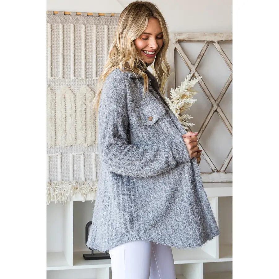 Fuzzy Knit Shacket