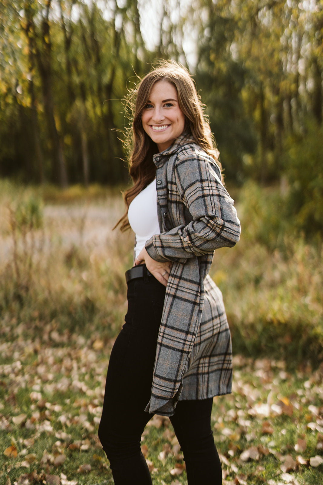 Gray Flannel Shirt Dress