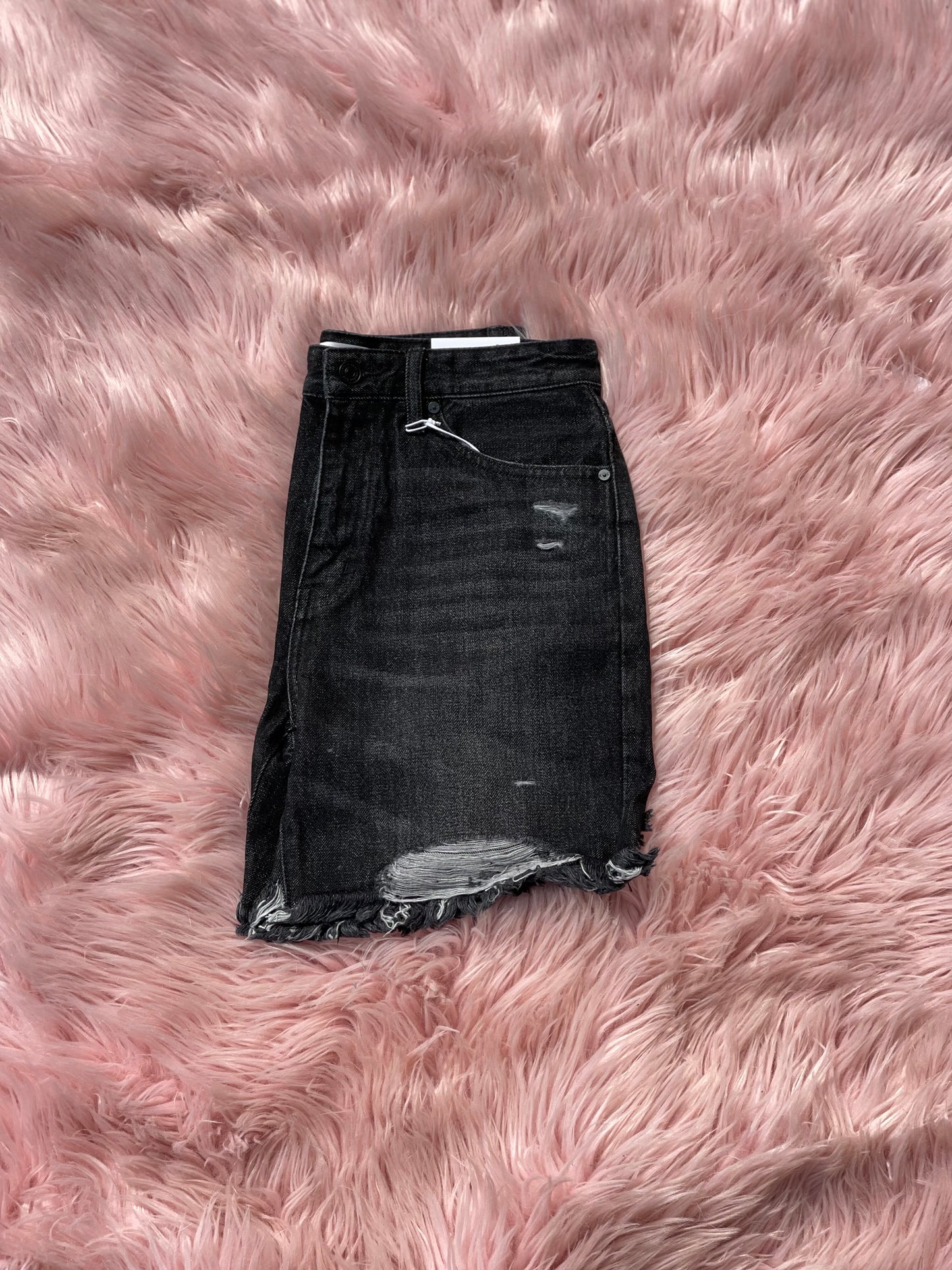 90S Black High Rise Kan Can Shorts