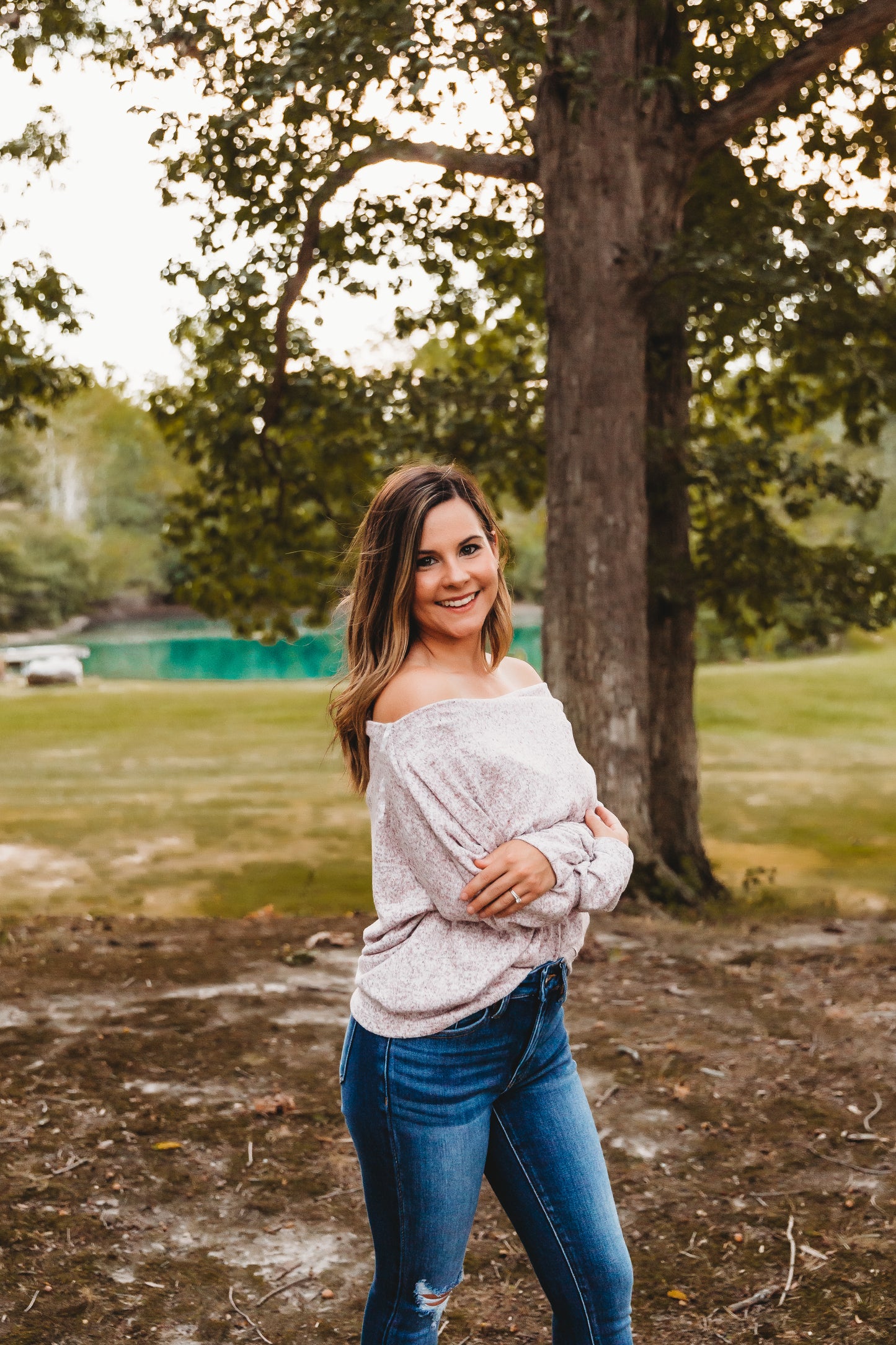 Burgundy Heathered Knit Top