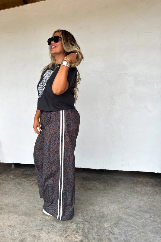 The Knox Boxer Pants in Cheetah White Stripe [[PRE-ORDER]]
