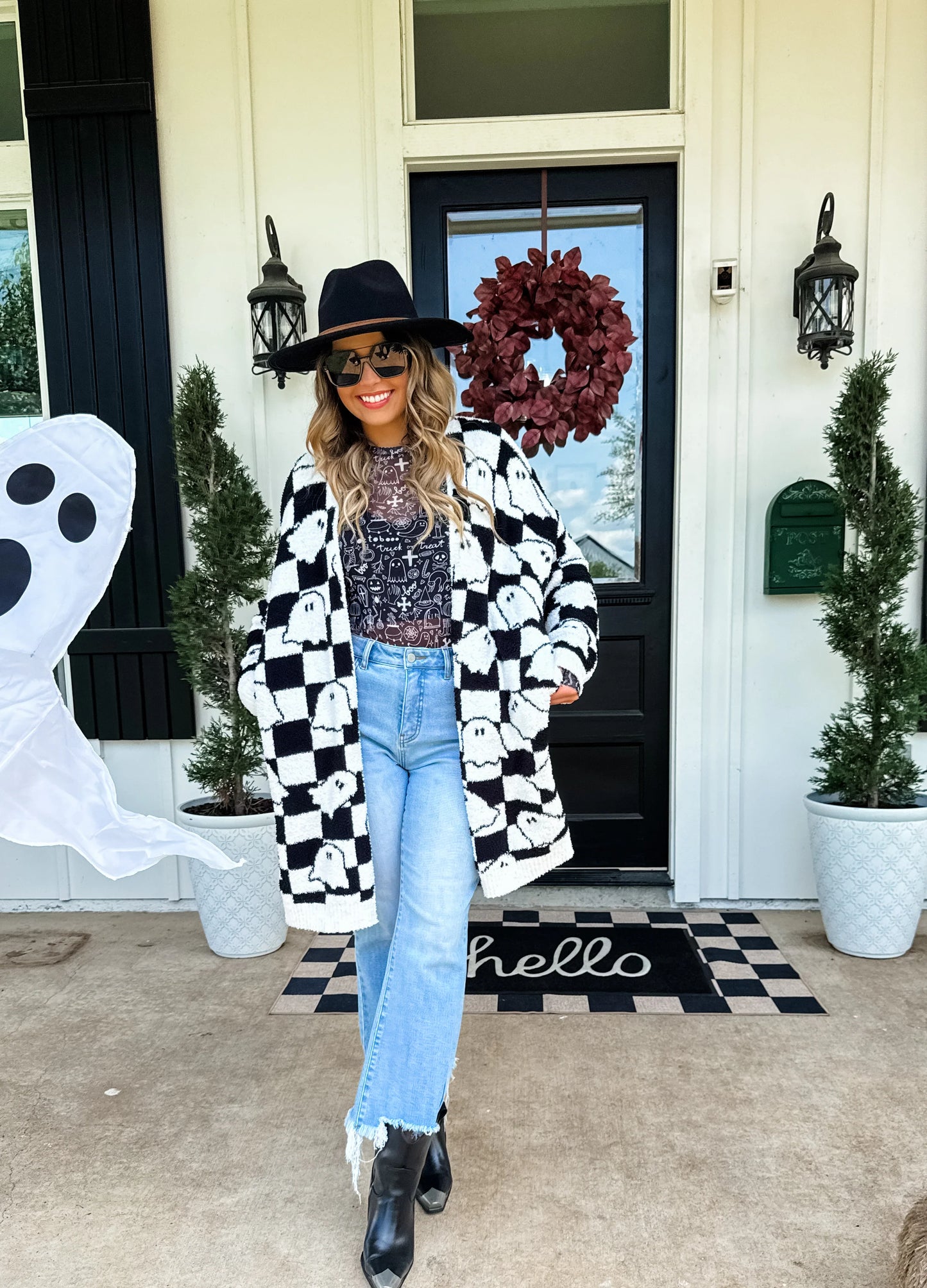 Checker Ghost Cloud Cardigan [[PRE-ORDER]]