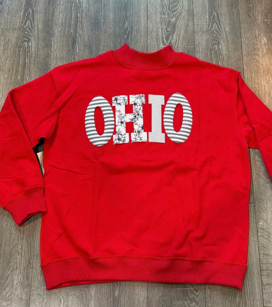 Patchwork Ohio Mockneck
