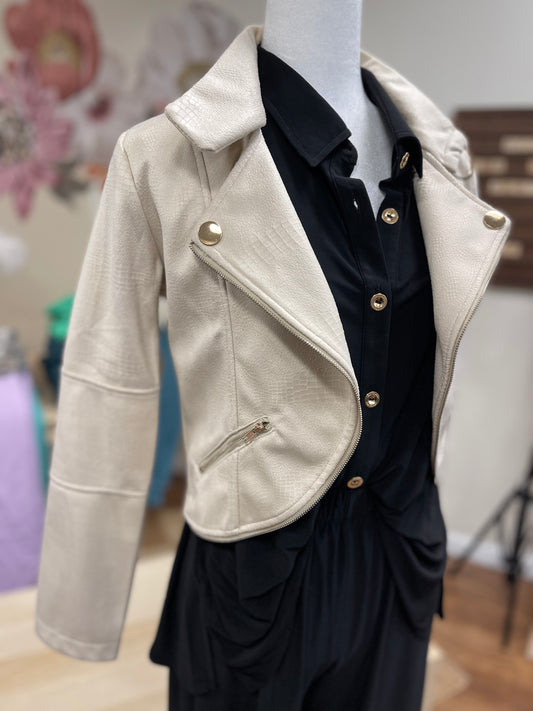 FINAL SALE * Khaki Moto Jacket