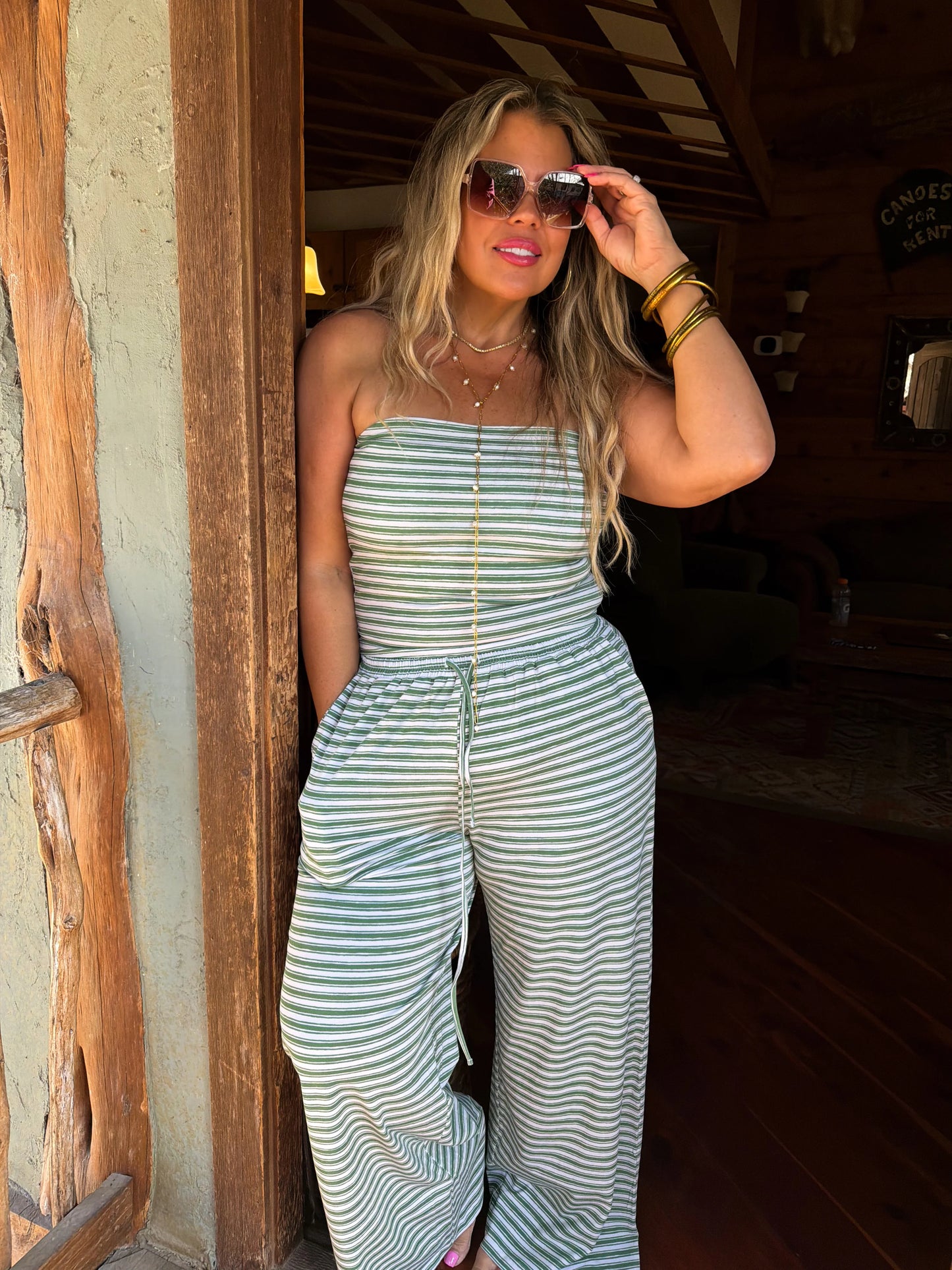 Green Saylor Stripe Set [[PRE-ORDER ETA EARLY JUNE]]
