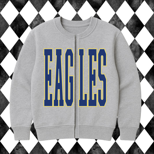 Custom Team Split Crewneck Cardigan