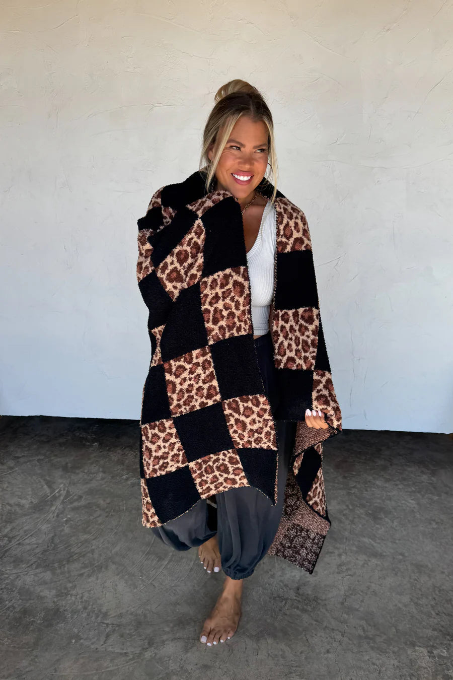 Checker Cheetah Cloud Blanket [[PRE-ORDER ETA 11/30]]