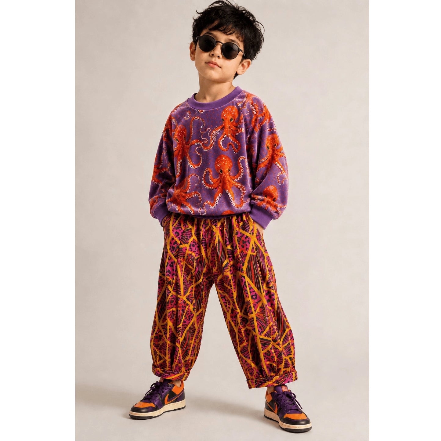 Kids Octo Velvet Pullover