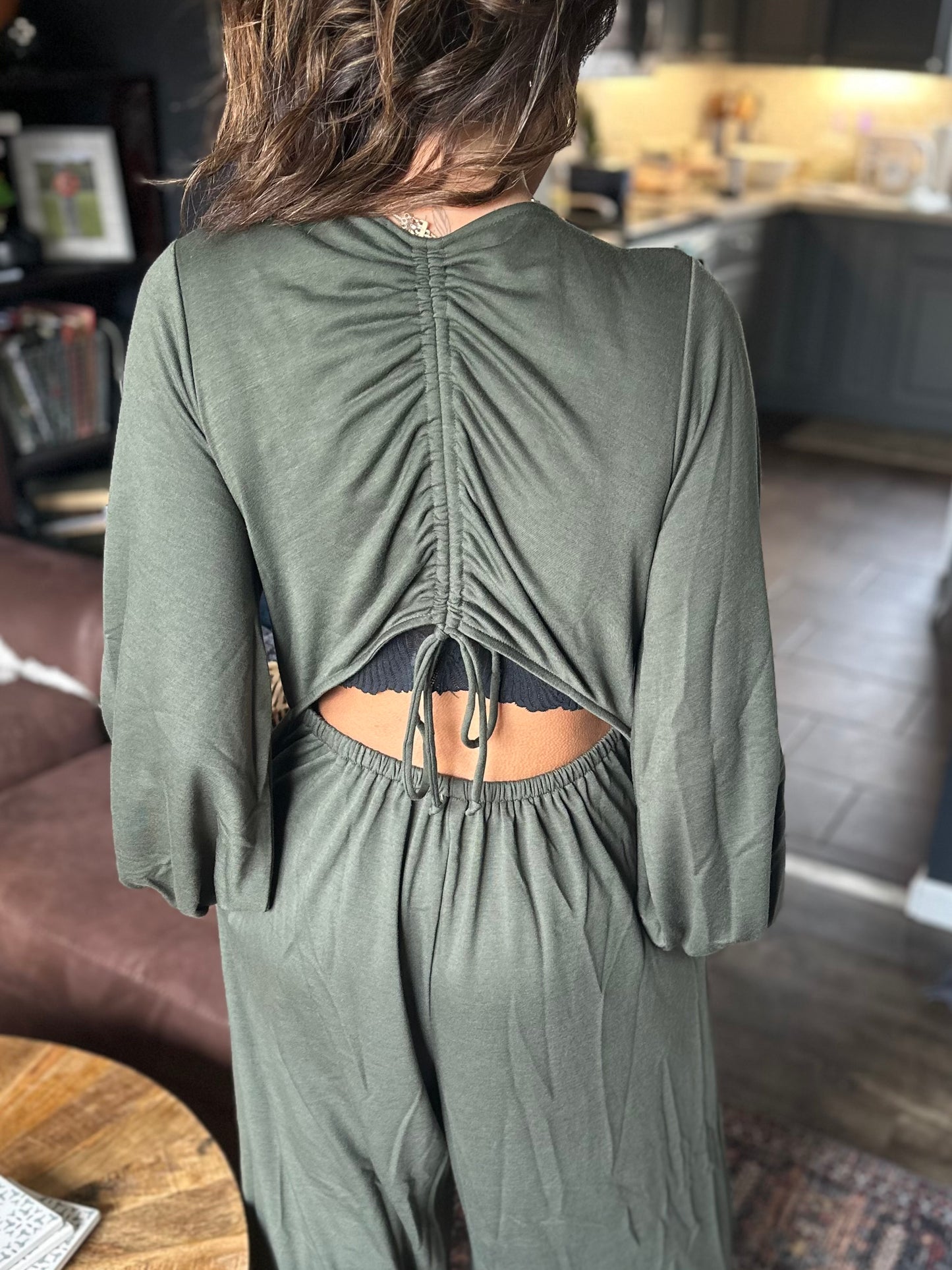 Made for Joy Olive Jumpsuit