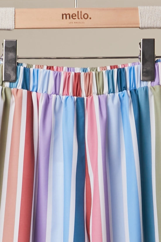 Multi Stripe Wide Leg Pants