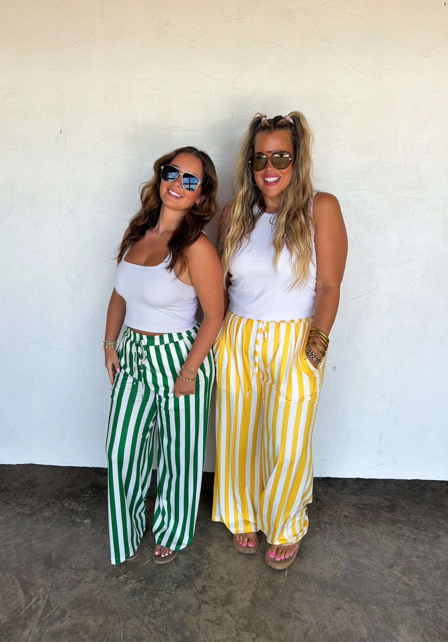 Gameday Haddie Pants Yellow Stripe