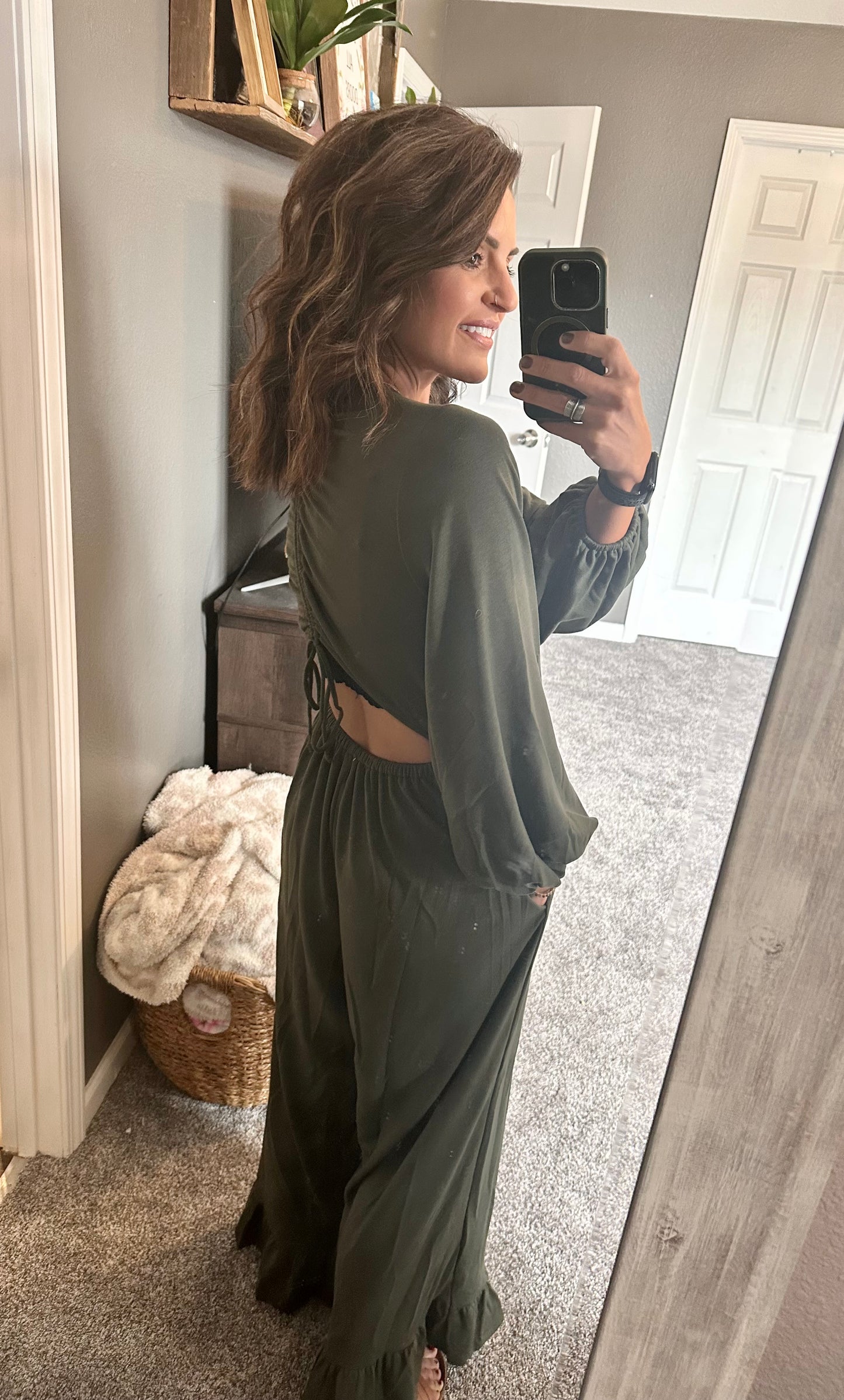 Made for Joy Olive Jumpsuit