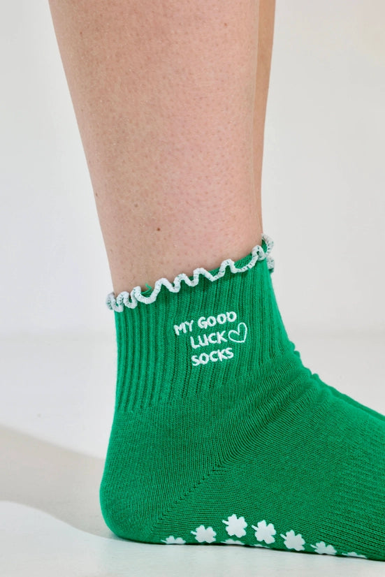 St. Baddie Shamrock Grip Socks