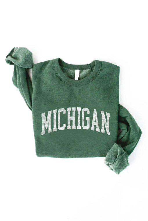 Heather Forest Michigan Sweatshirt