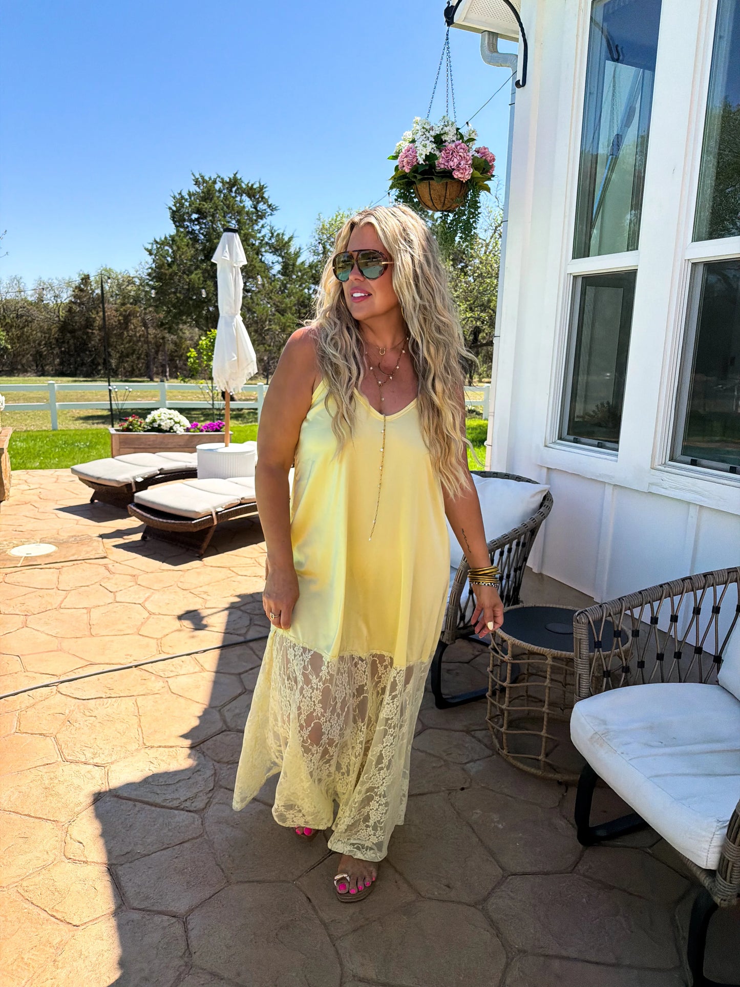 Summer Night Satin Lemon Dress [[PRE-ORDER]]