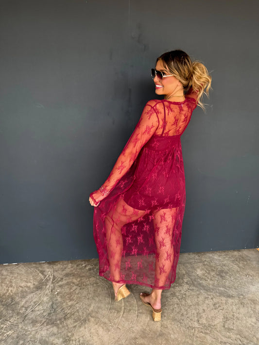 Evangeline Wine Dress [[PRE-ORDER]]