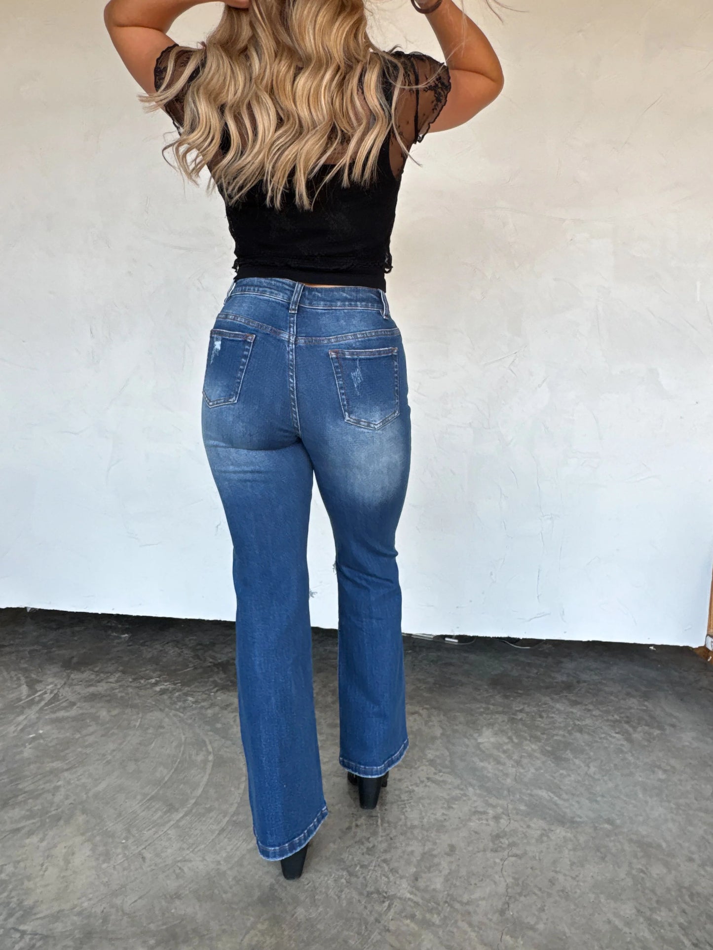 Ashland Straight Leg Distressed Jean in Blue [[PRE-ORDER]]