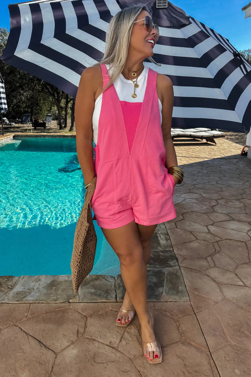 Spring Beach Pink Romper [[PRE-ORDER]]